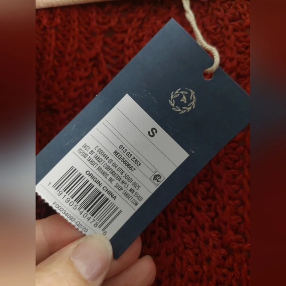 Universal Thread Women's chunky Cable knit open cardigan Rust Red New - Picture 3 of 7